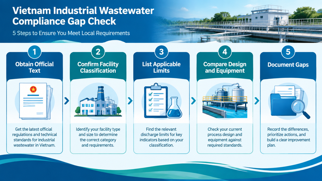 Vietnam QCVN 40:2025 industrial wastewater compliance gap check steps